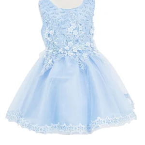 3D Floral Soft Tulle Baby Dress by Cinderella Couture USA AS9148B